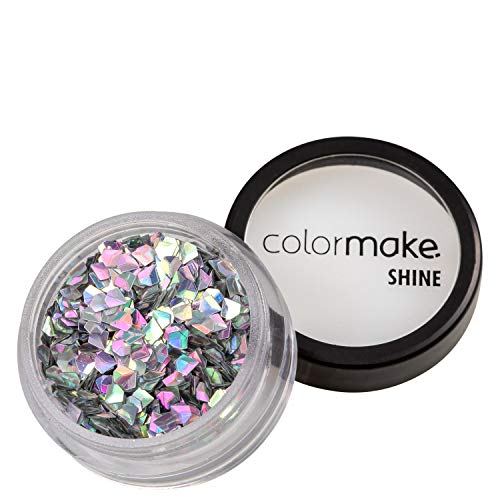 Glitter Shine Diamante 3D Prata Holografico 2G, Colormake