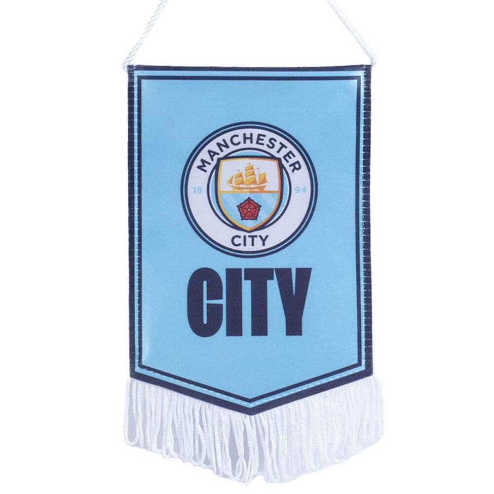 Manchester City FC Home Pennant and Wall Banner, Sky Blue, Football Club Decor
