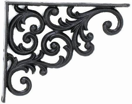 Upper Deck Bracket Shelf, 9.375-Inch Deep, Rustic Antique Finish