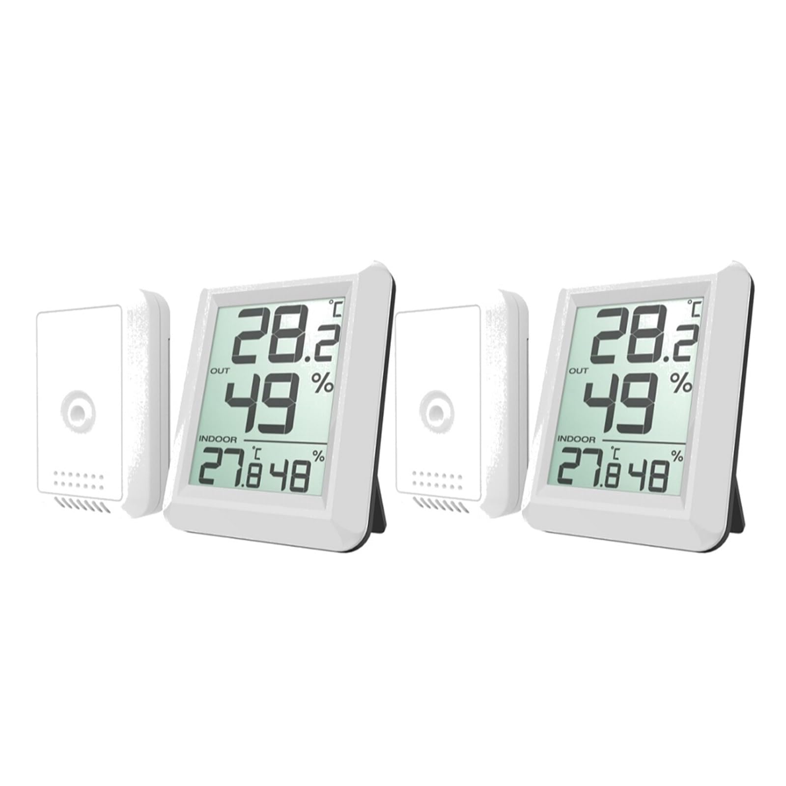 Termometr Elektroniczny Mini Cyfrowa Bezprzewodowa Higrometr Stacja Pogodowa LCD Cyfrowy Termometr Stacja Meteorologiczna Dla Domu Dokładne Pomiary(FT0423 2PCS)