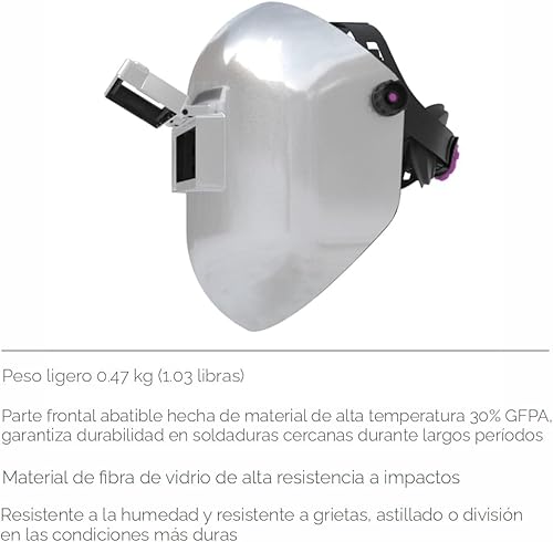 Miniatura 3 de Tefuawe Voltear el casco de la soldadura de la cucharada del azúcar de la fibra de vidrio picada, capilla de soldadura de tubería de la cucharada