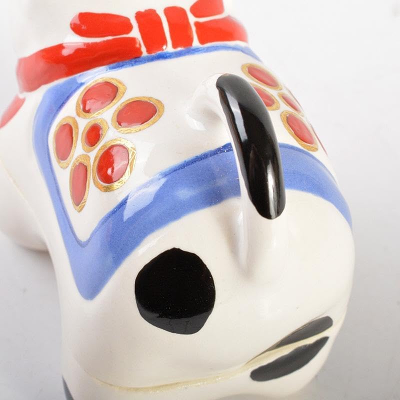 茶道具　萬古焼　加賀瑞山造　干支　張子犬香合　共箱　V　6168 茶道具 萬古焼 加賀瑞山造 干支 張子犬香合 共箱 V 6168