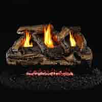 Peterson Real Fyre 24-inch Split Oak Log Set With Vent-free Natural Gas  Ansi Certified G9 Burner - Basic On/Off Remote : Home u0026 Kitchen - Amazon.com