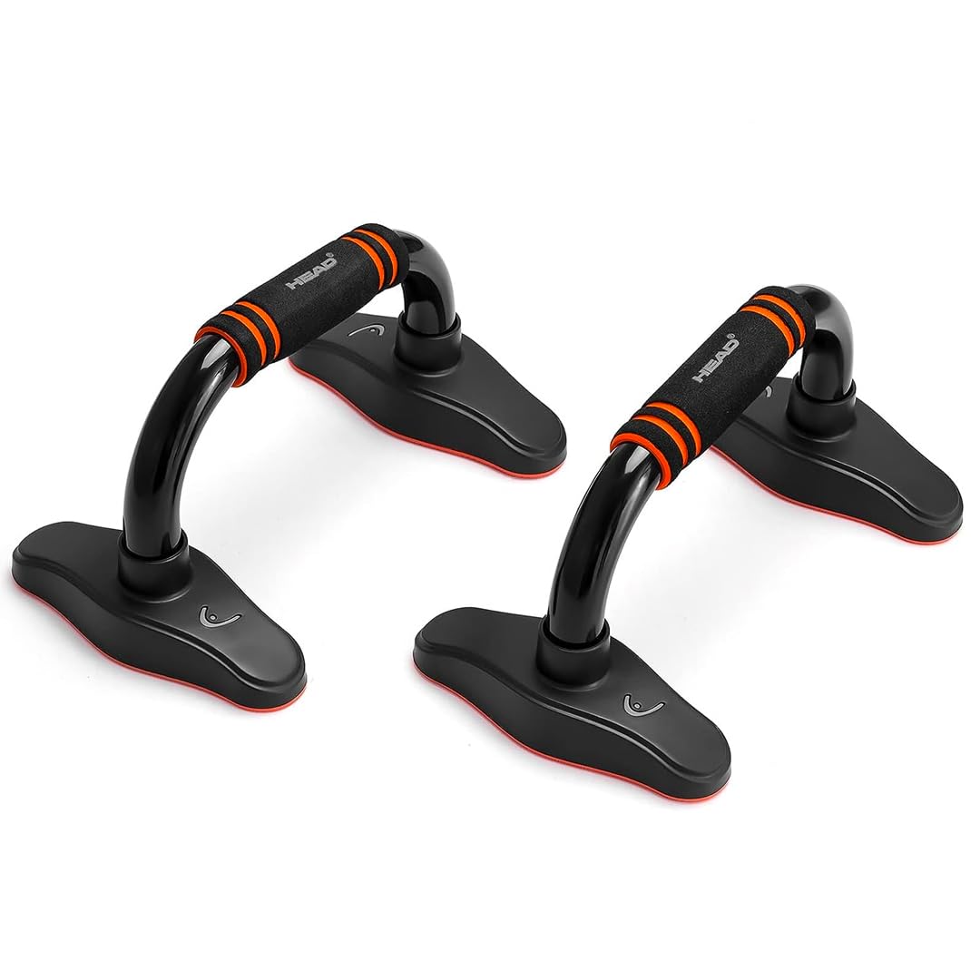 HEAD Push Up Bar for Home Workout | Pushup Stands with Comfortable Foam Grip and Non-Slip Steel Bars | Exercise Equipment for Home | Abs Workout Equipment for Men & Women | Fitness Equipment - Black (B0BWNGG2NR) Amazon Price History, Amazon Price Tracker