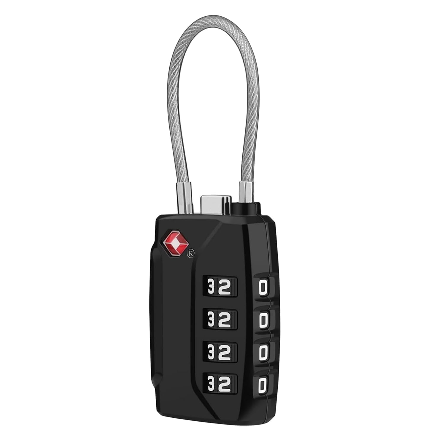 Plantex 4-Digit Combination Padlock/TSA Metal Lock with String