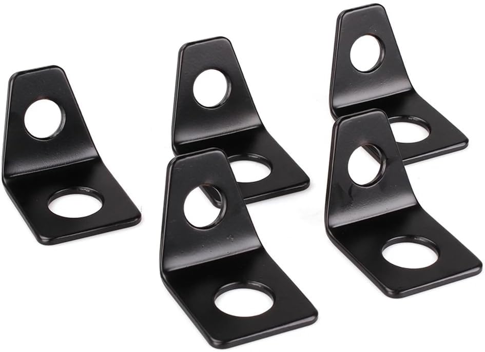 5Pcs Seat Belt Mounting 90 Degree Angle Bracket Kit, Seatbelt L-Bracket Hardware Kit L-Type Mounting Bracket