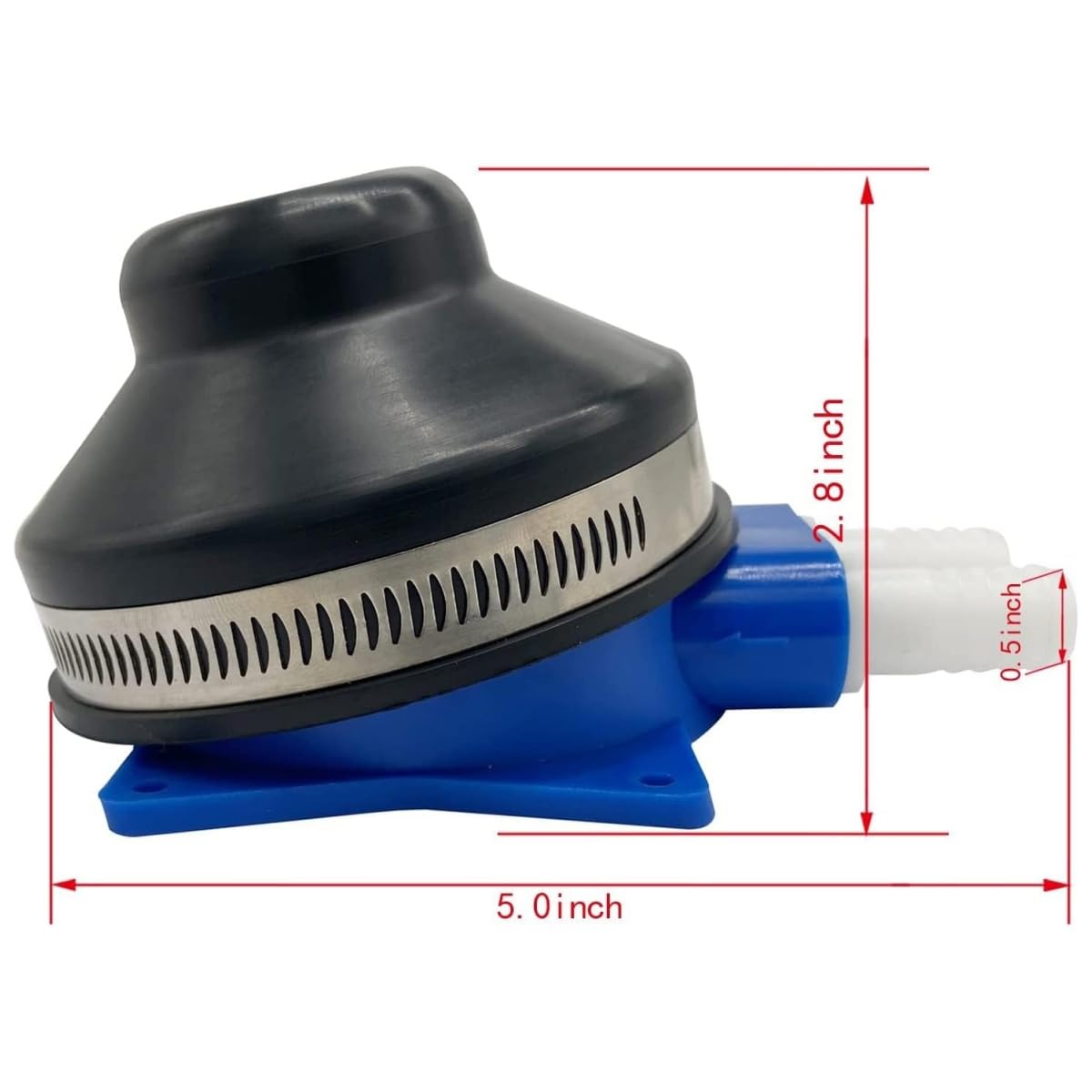 Pompe à eau manuelle auto-amorçante de 1/2 pouce pour cabine, cuisine de bateau, caravane, camping-car, lavage de fourgons, évier extérieur, toilettes de camping-car, cale de yacht