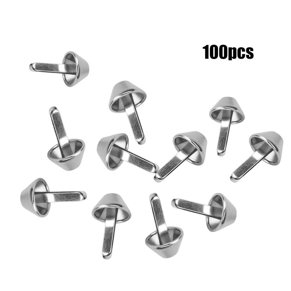 Zakpoten, 50 stuks bodemnagels voor tassen, 15 mm diameter legering bodem stud voeten spike conische studs voor handwerk portemonnee handtas maken