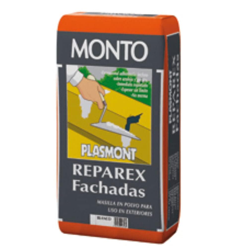 Plasmont Reparex Mastic en poudre avec base en ciment pour extérieur et intérieur Blanc 15 kg