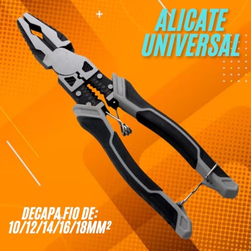 Alicate Universal Multifunção em Aço Cromo Vanádio