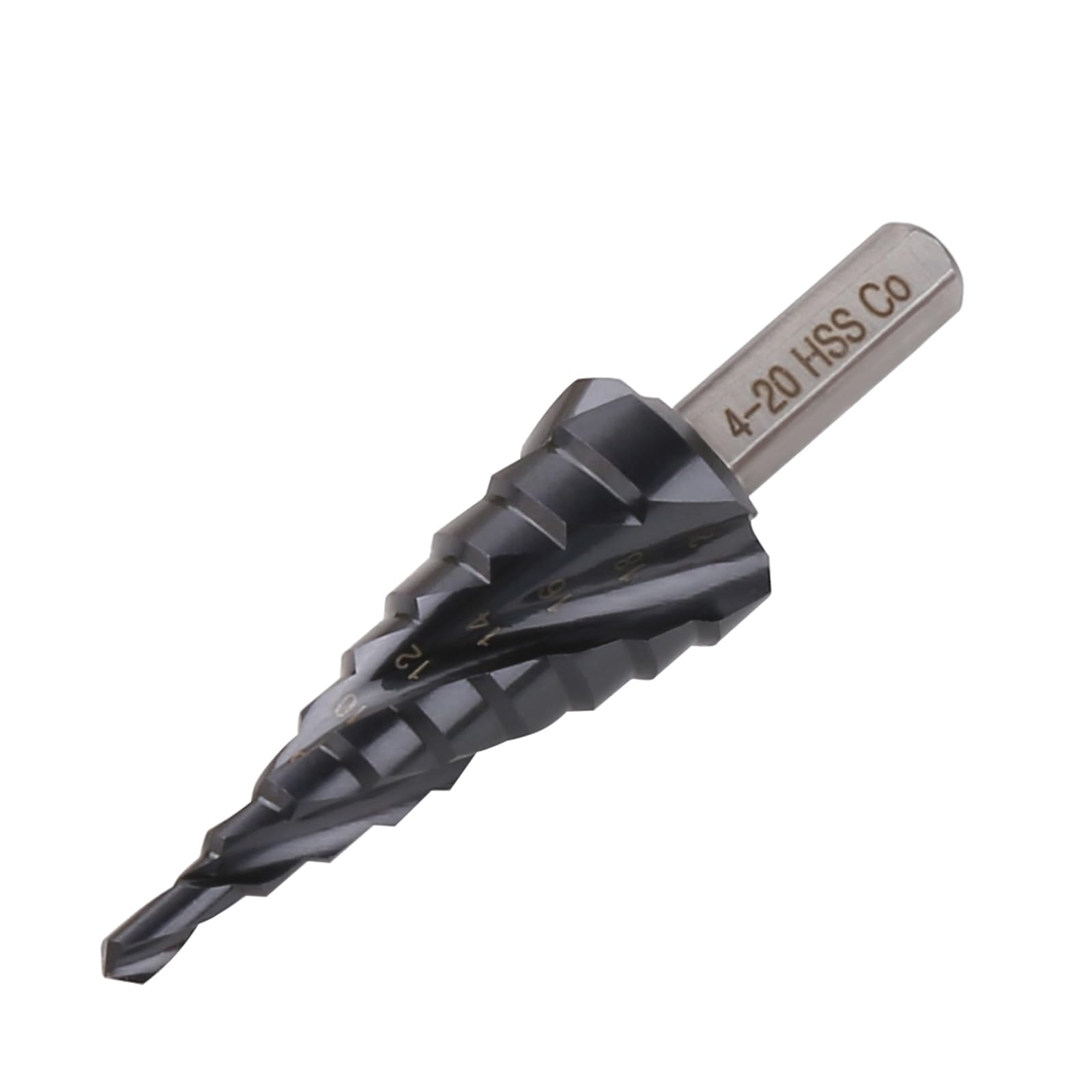 Vearter 4-20mm Cobalt Step Drill Bit for Metal M35 HSS 9 Steps Cone Cutter