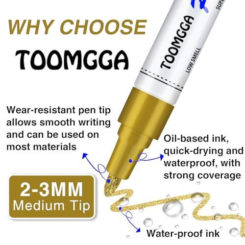 Toomgga 2 PACK Oil Based Paint Markers thumb #2