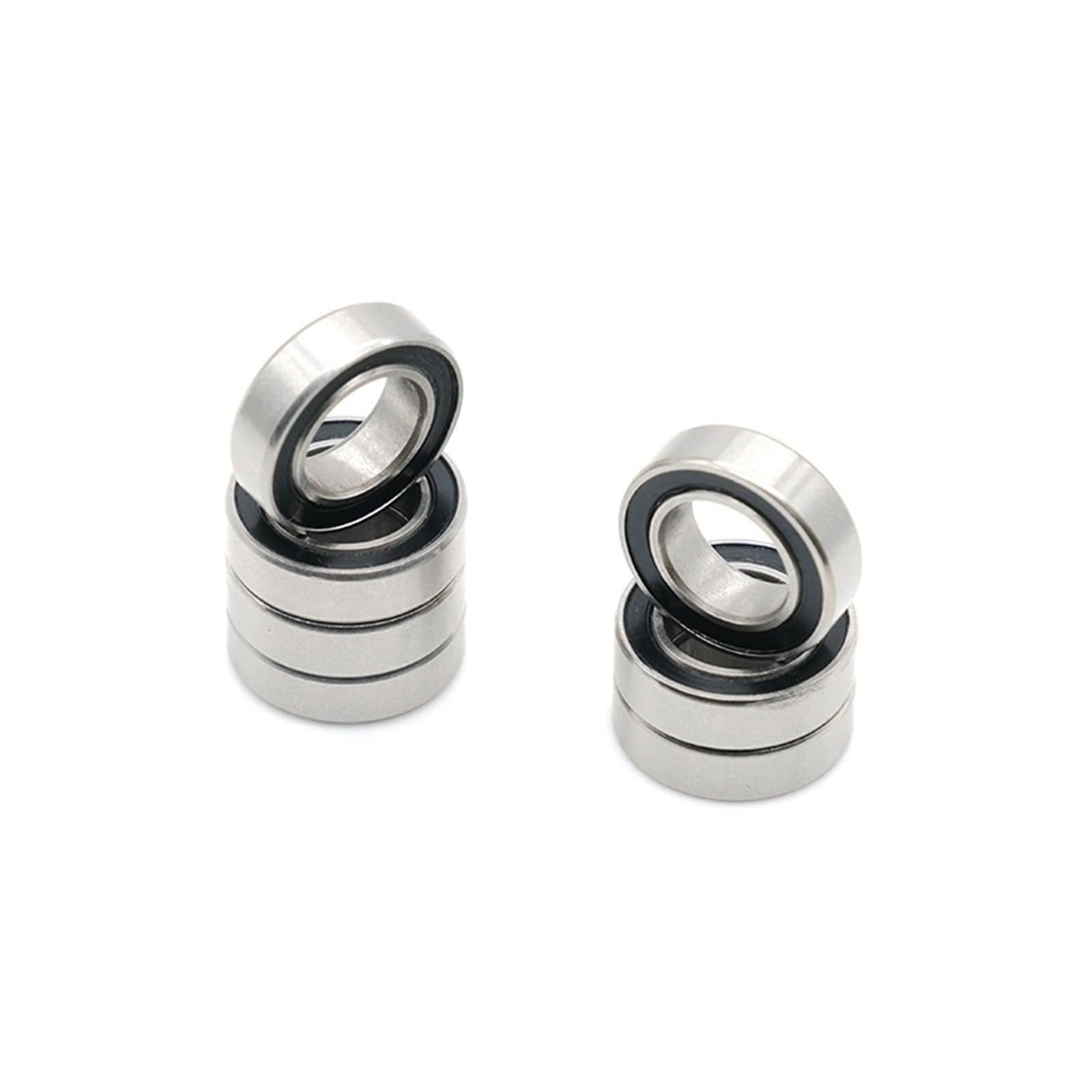 SMR148-2RS 8 * 14 * 4 (mm) 10 pièces SMR148RS portant ABEC-7 L-1480DD roulements à billes en acier inoxydable à impression séchée avec joint en caoutchouc noir - Kit de joints d'étanchéité