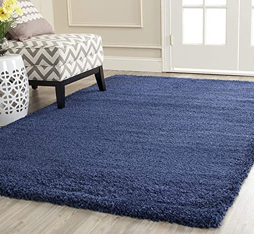 Image of Ultra-Soft Shaggy Carpet (4 X 6 FEET, Blue) Fluffy, Cozy & Durable Area Rug for Living Room, Bedroom & More ? Premium Modern Design