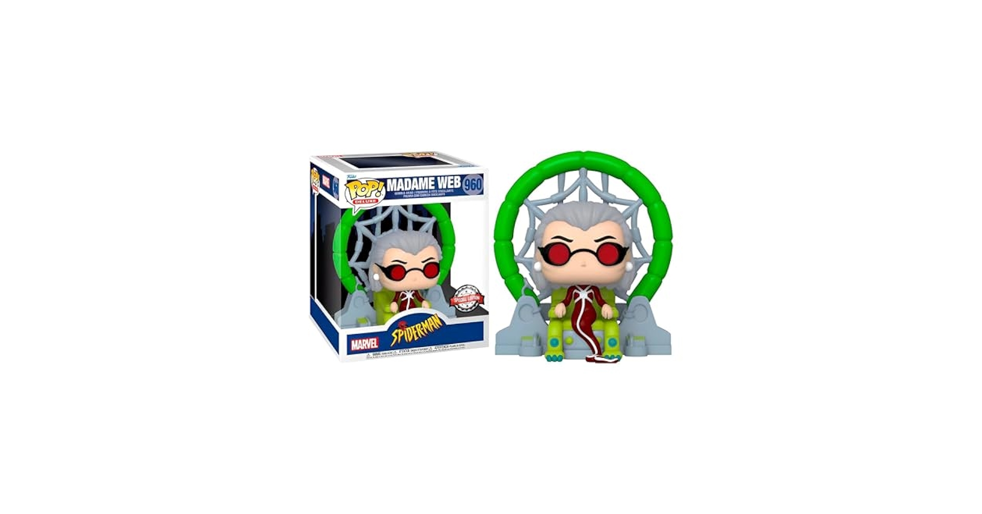 MARVEL - FUNKO POP! マーベル　スパイダーマン　マダムウェブ限定版 Amazon.com: Pop! Deluxe Spider-Man 960 Madame Web Special
