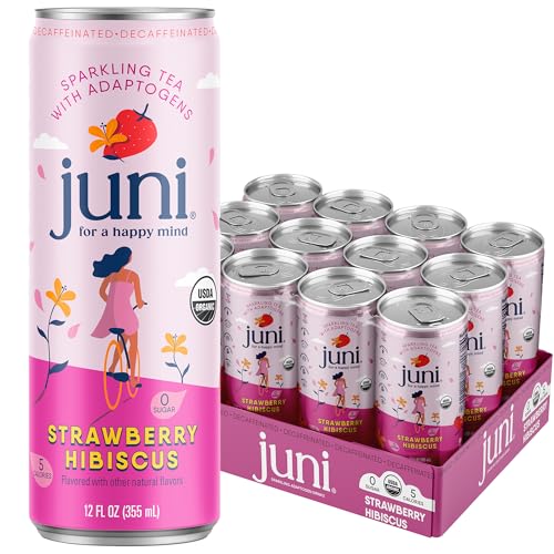Juni Sparkling Adaptogen Drink Strawberry Hibiscus