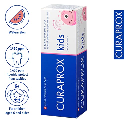 Curaprox Kinderzahnpasta – Ab 6 Jahren | Wassermelonengeschmack | Schützt Vor Karies Und Stärkt Den Zahnschmelz | 60 Ml Fluoridformel – Bild 3