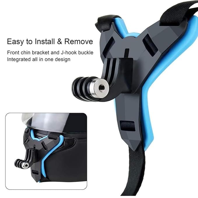 Image of Best Helmet /Camera /Chin /Jaw 1PCS Mount Strap Belt with Mobile Clip & Screw Compatible with All Smart Phones Go pro Hero 9 /8 /7 /6,SJCAM, Yi, DJI Osmo Action & Other Action Cameras