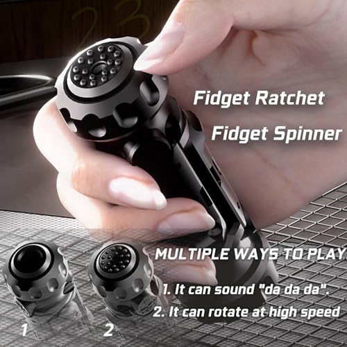Image of Metal Tungsten Steel Fidget Toy Gun Fidget Slider Fidget Gun Stress Relief Relax EDC Gyro Finger Toy Fidget Ring Fingertip Textured Spinner (Cool Color)
