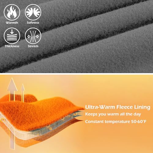 BIG ELEPHANT Girls Fleece Lined Leggings, Youth Winter Warm Athletic Flare Pants with Pockets, Kids Bell Bottoms2