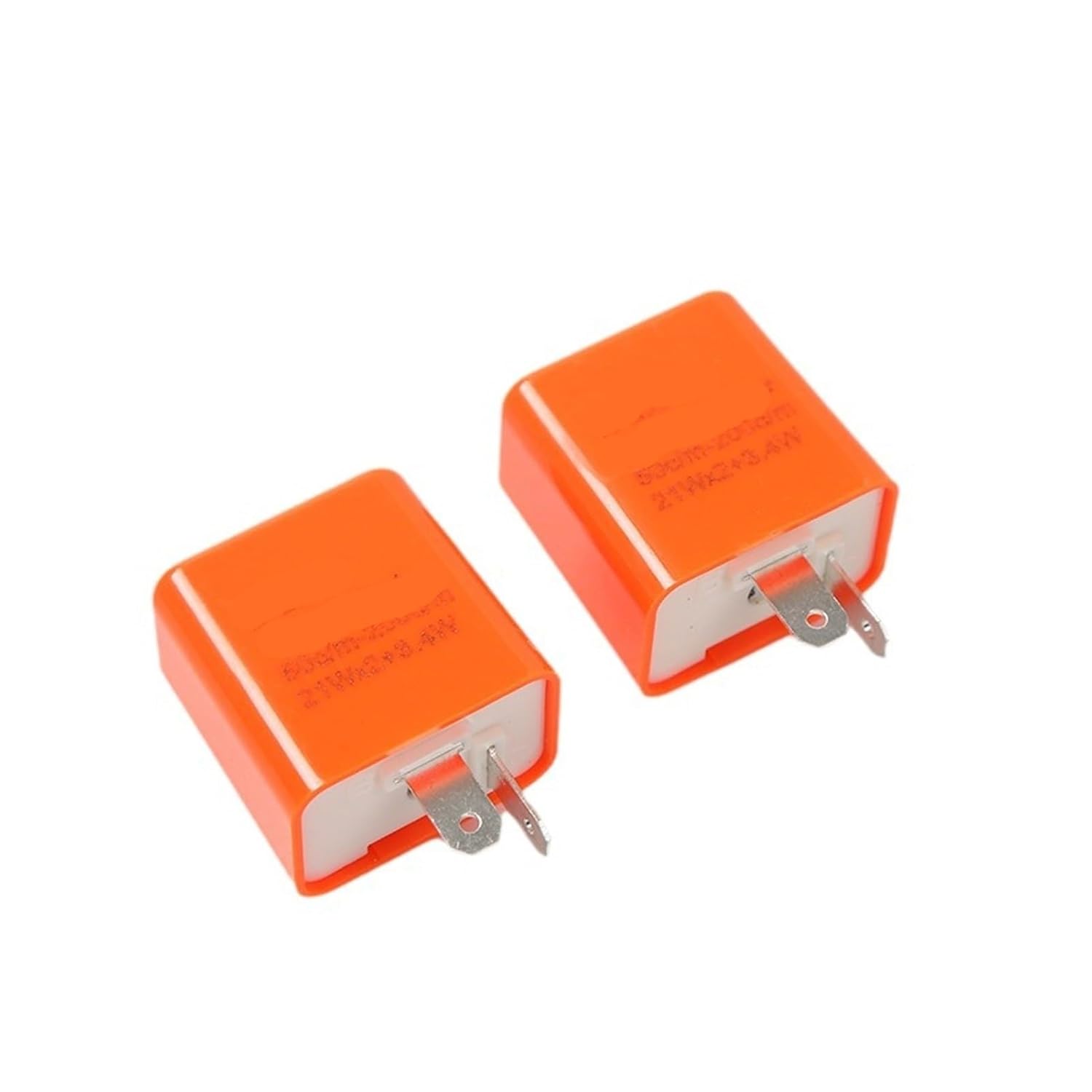 12V LED Flasher Relay, Adjustable Turn Signal Frequency, 2-Pin Orange Shell Electronic Unit, Compatible with Motorcycle, Car, and Truck Lights, Fixes Hyperflash, 1-Pack(Black12vdcflasher)