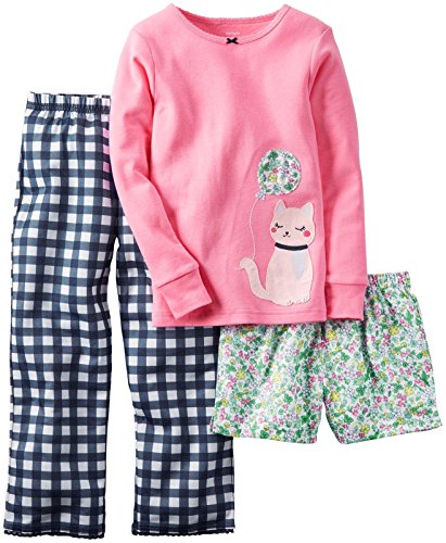Carter's Little Girls' 3 Piece PJ Set (Toddler/Kid) Elephant