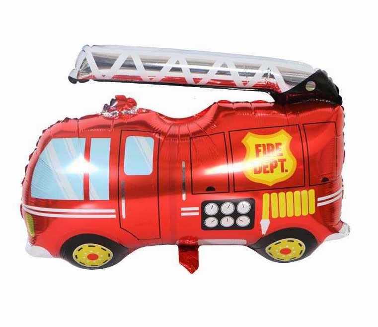 Fire Truck Vehicle Foil Balloon, 87cm (2 pack)