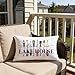 awdschkj Lake House Decor Pillow Cover 12x20, Rustic Spring Summer Nautical Boat Oar Lakehouse Decorative Pillow Cover for Cabin Lodge Home Bedroom Living Room