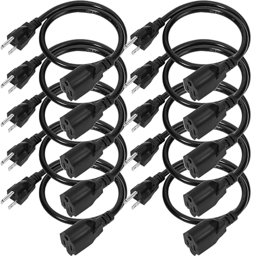 Rallonge 16 AWG SJW 13A 125V : Câble de rallonge électrique 3 broches cuisine