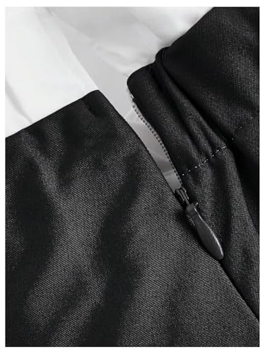 SOLY HUX Women's Mini Skirt Pleated High Waisted Layered A Line Color Block Casual Skirts3