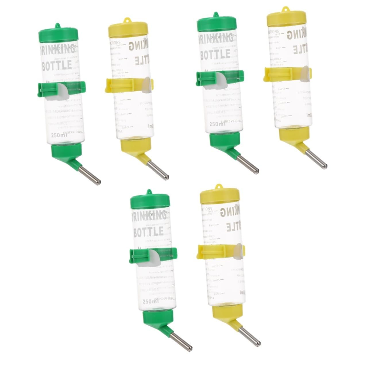 Housoutil 6 Piezas Bebedor de Conejos Bebedero Hamster Bebedero para Conejos Bebedero automático para Conejos Conejillo de Indias alimentador Botella para Beber Botella de Agua el plastico