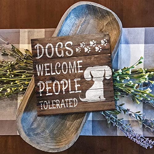 Panneau en bois Welcome People Tolerated idée cadeau originale - 6