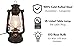 Dimmable Electric Lantern Table Lamp with line Cord dimmer and Edison Style Vintage Bulb-Rustic Rust Finish