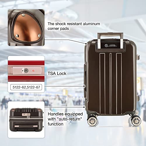 LEGEND WALKER Durable Aluminum Frame Hardside Luggage, 28-inch, Carbon, 5122-62-CB3