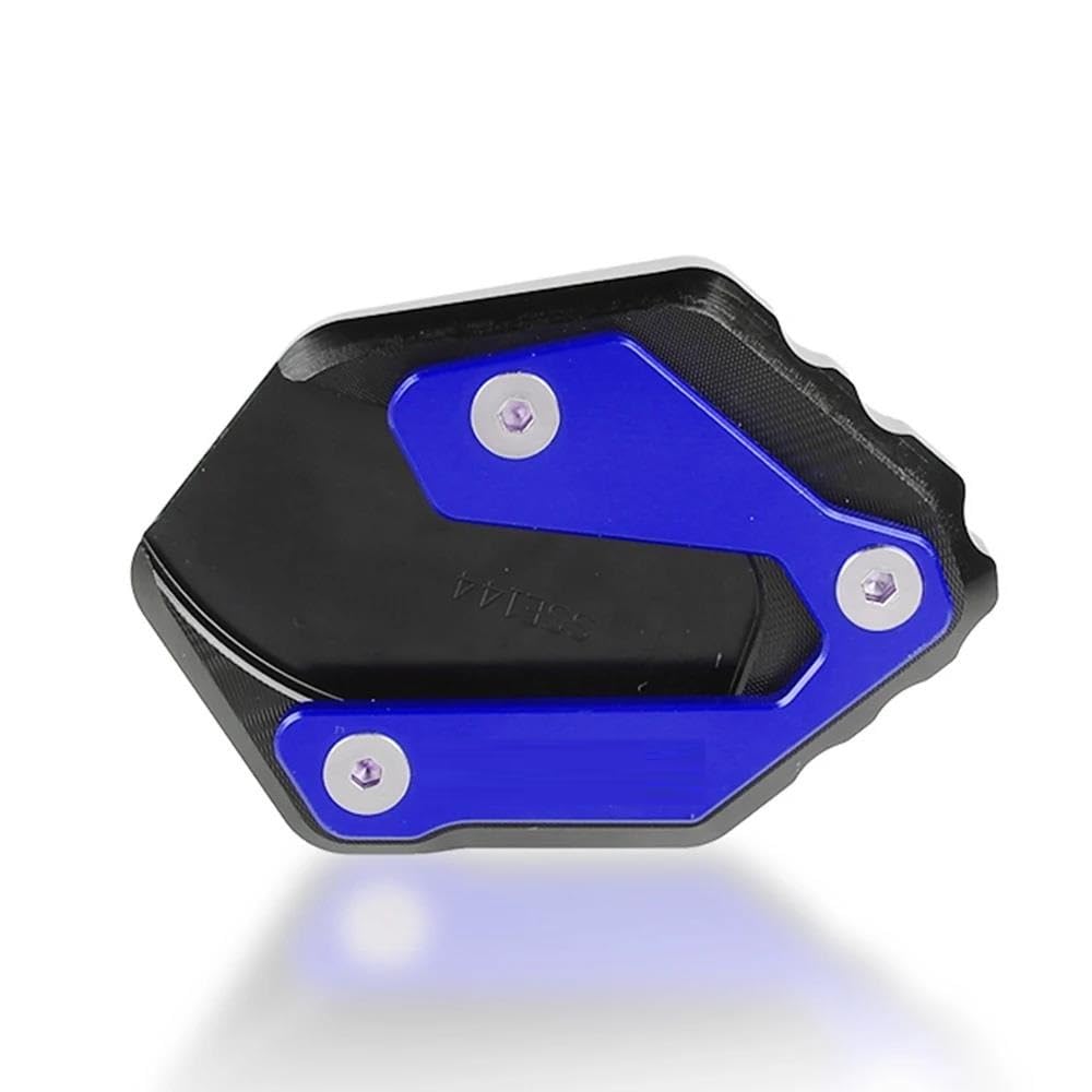 Béquille latérale Yamaha MT07 : Plaque d'extension de support moto bleue