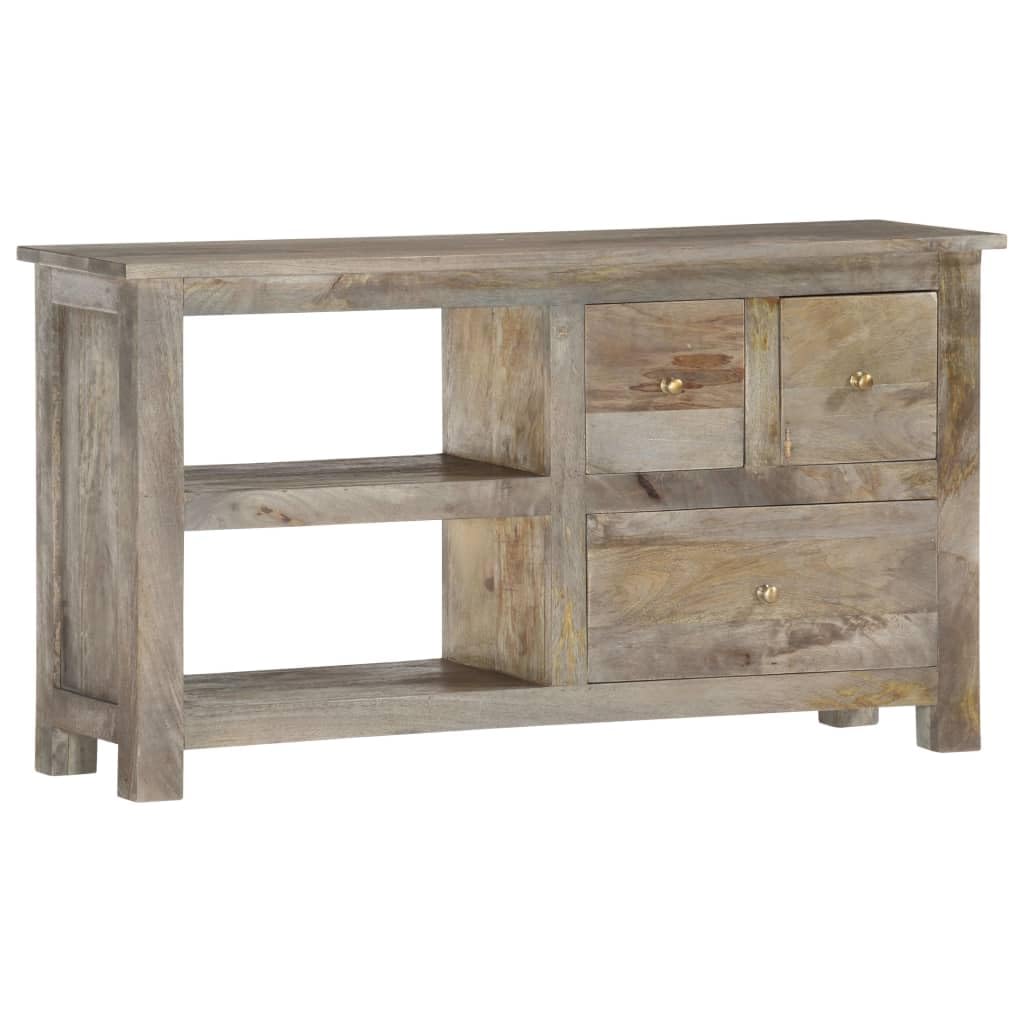 Szafka pod telewizor retro z litego drewna z miejscem do przechowywania urządzeń multimedialnych 100 x 30 x 55 cm lite drewno mango