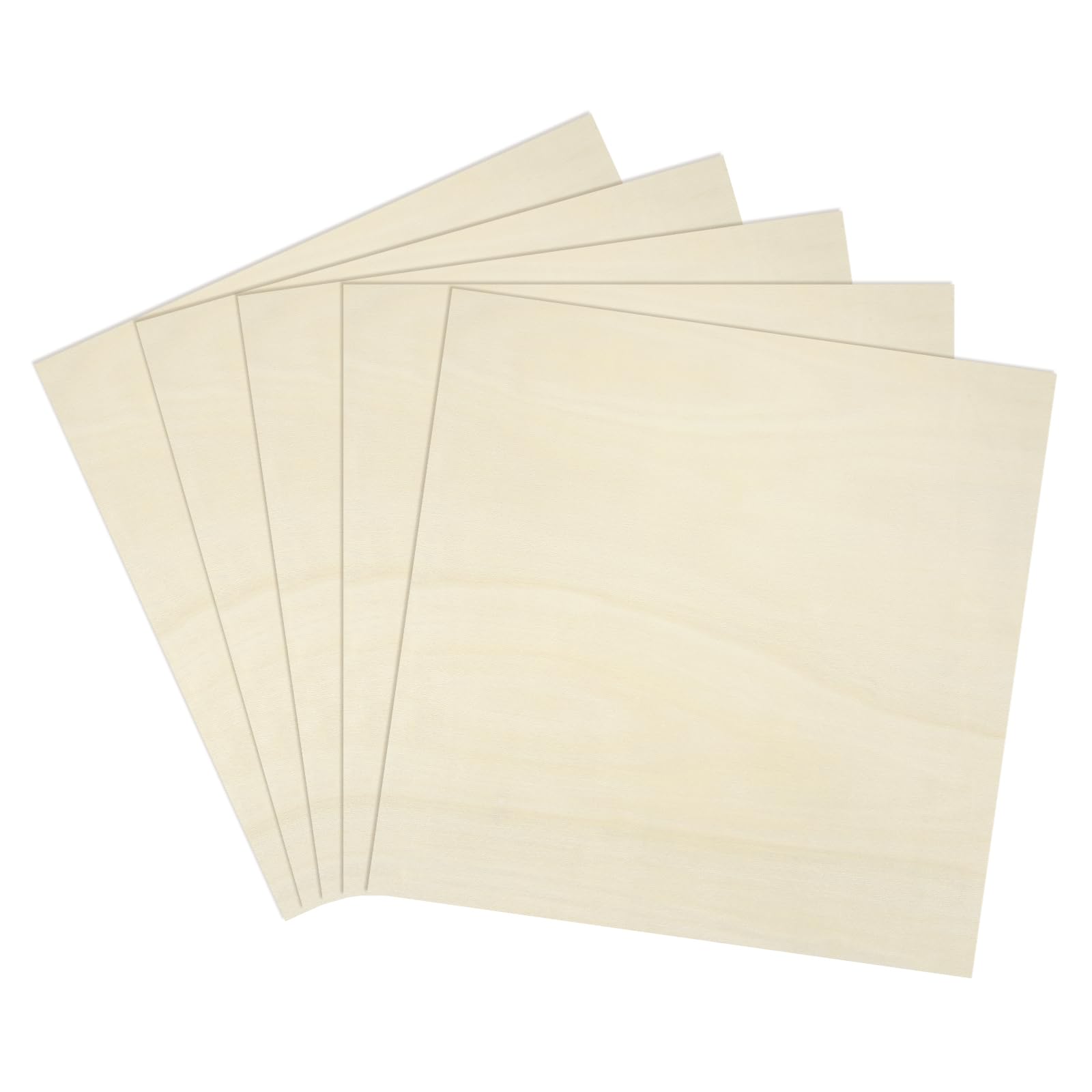 QUARKZMAN 6 Fogli Compensato 3mm, 400x400mm, Pannello Compensato di Bosso, Pannelli in Legno per Taglio Laser, fai da te, modellismo, arte e artigianato