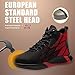 ARCHINSERT Steel Toe Shoes for Men Women Work Indestructible Safety Work Slip Resistant Protected Steel Toe Lightweight Safety Sneakers Fashion Industrial Shoes