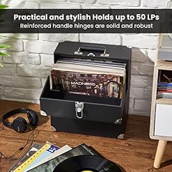 Boîte de rangement pour disques vinyles Legend pour disques vinyles | Peut contenir jusqu’à 40 disques vinyle | Panneau d’ouverture avant pour une navigation facile dans vos vinyles. - Les Beatles, Paul McCartney, John Lennon, RIngo Starr, George Harrison Boîte de rangement pour disques vinyles Legend pour disques vinyles | Peut contenir jusqu'à 40 disques vinyle | Panneau d'ouverture avant pour une navigation facile dans vos vinyles. – Image 6