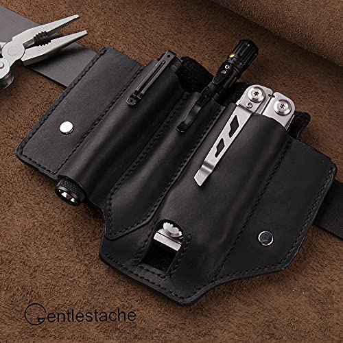 Gentlestache Bainha multiferramenta para cinto, bolsa multiferramentas, suporte de cinto de couro pa