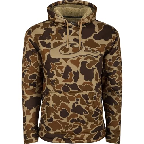 Drake Waterfowl Men's LST Silencer Hunting Warm Anti-Pilling Hoodie with Soft Feel Combed Fleece Interior & Kangaroo Pouch