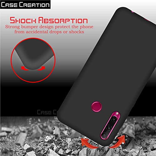 Image of Case Creation for Honor 20i 2019 Back case, Huawei Honor 20i Slim Flexible Smart Look case with 360 Camera All Angle Protection (Pure Black)