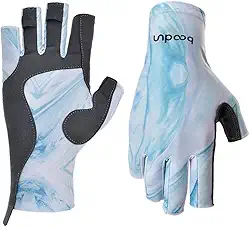 Luvas de meio dedo para pesca de verão esportes ao ar livre gelo seda dedo exposto protetor solar luvas antiderrapantes respiráveis resistentes ao desgasto