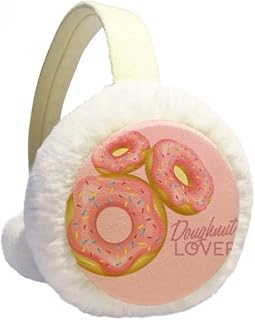 Sobremesa Doughnut Western Sweet Food Aquecedor de orelhas de inverno com cabo de lã peluda para uso ao ar livre