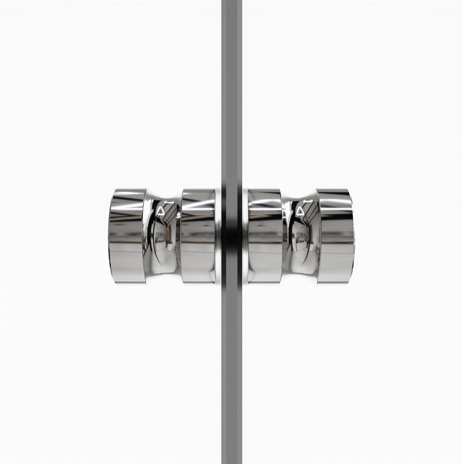 Shower Glass Door Handle, Sliding Shower Doors Knob, Double Side Back-to-Back Pull Knob Hardware Replacement Parts for Glass Doors, Solid 304 Stainless Steel Chrome Finish