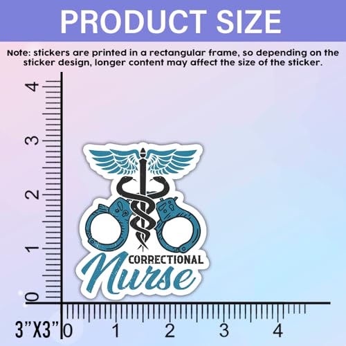 Image of SODAVA 3Pcs Correctional Nurse Sticker, Medical Correctional Nursing Prisoners Cuffs Jail Hospital Stickers for Laptop Water Bottle Phone Accessory Boat Car Bumper Window Helmet, Stickers
