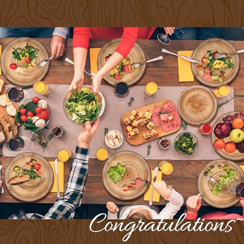 Image of Funnymoom 452 Pcs Camping Wood Grain Party Decorations Rustic Wood Disposable Paper Plates Napkins Cups Tablecloth Cutlery Straws for Forest Themed Party Decorations Hunting Birthday Supplies