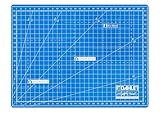 Dahle Plaque de Découpe 'Knife Mat'(B) 300 X (T) 100 X (H) 3 Mm Couleur: Bleu/Blanc Quadrillé à Ba
