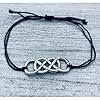 Infinity Collection - Unbiological Sister Charm Bracelets (2 pcs) Friendship Bracelet, Adjustable Bracelet - Soul Sister Knot Bracelets for Women, Teens, and Girls - BFF Gifts, Bestfriend Bracelets