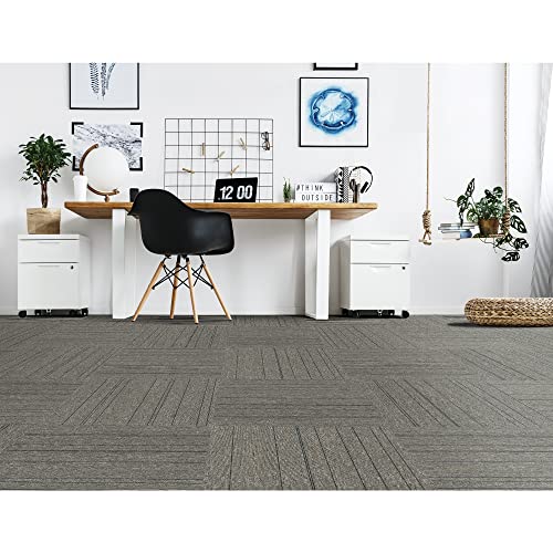 Image of Mohawk Basics 24 inch x 24 inch Berber (Loop pile), 0.07 inch Pile Height, Carpet Tile, PET Fiber, Dime Color, (1 Tile)